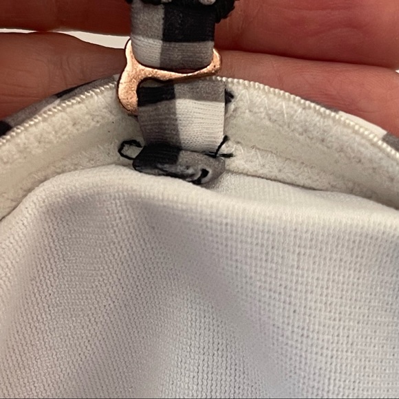 WALLFLOWER Black and White Gingham Bikini Swim Top Size S - Picture 8 of 9